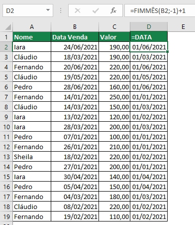 Adicionar ou Subtrair Semanas a uma Data no Excel e no Google