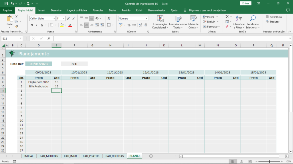 planilha controle refeicoes 5