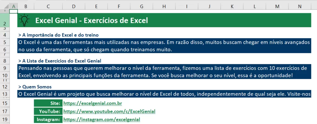 Modelo de Prova Técnica de Excel para Download Gratuito